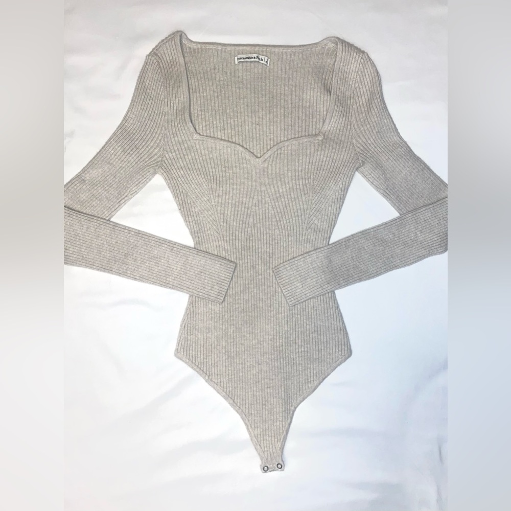 Abercrombie and Fitch Cream Thong Bodysuit